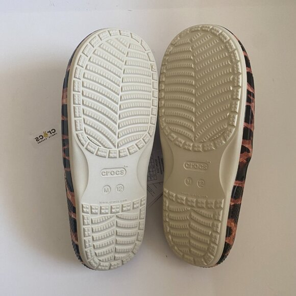 NWT Crocs Classic Animal Remix Slide Sandals Size 12 207841-2Y4 Summer Leopard main image 15